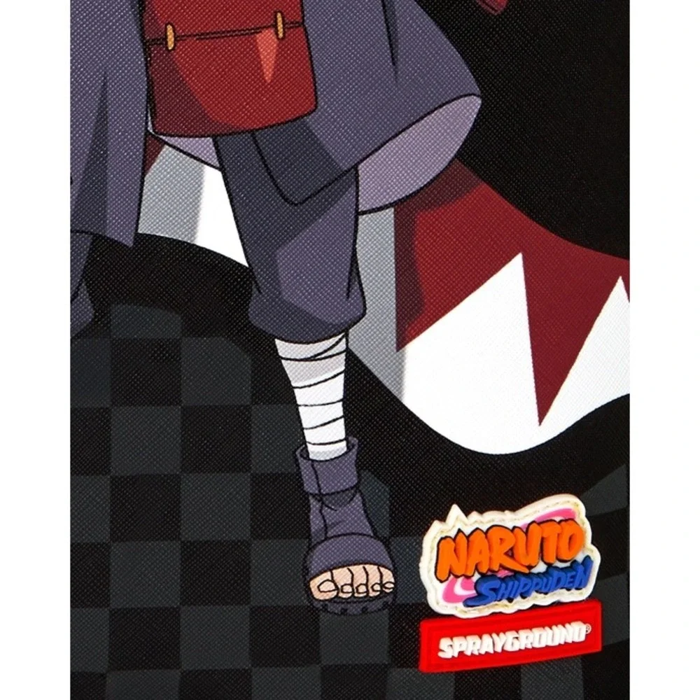 NEW Sprayground Naruto Madara Sharkmouth Backpack Black Red Anime Unisex